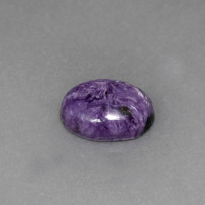 2.06 ct Violet Charoite Stone, Natural Charoite in Oval Cabochon Shape for Sale