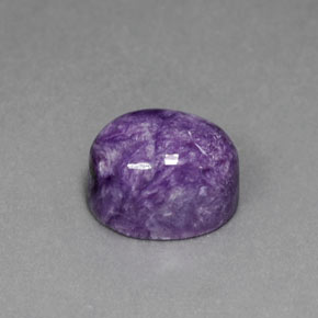 4.43 ct Violet Charoite Stone, Natural Charoite in Oval Cabochon Shape for Sale