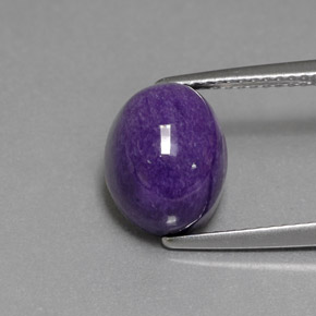 4.31 ct Violet Charoite Gemstone, Charoite Gem in Oval Facet Shape for Sale.
