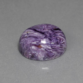 5.45 ct Violet Charoite Stone, Natural Charoite in Oval Cabochon Shape for Sale