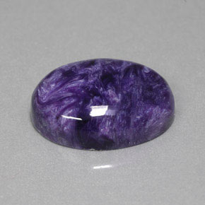 15.67 ct Violet Charoite Stone, Natural Charoite in Oval Cabochon Shape for Sale