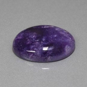 12.62 ct Violet Charoite Stone, Natural Charoite in Oval Cabochon Shape for Sale