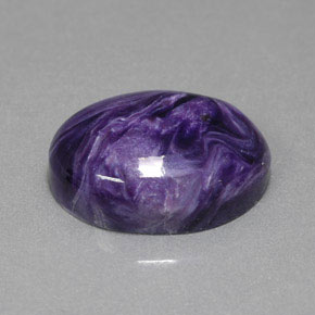 17.18 ct Violet Charoite Stone, Natural Charoite in Oval Cabochon Shape for Sale