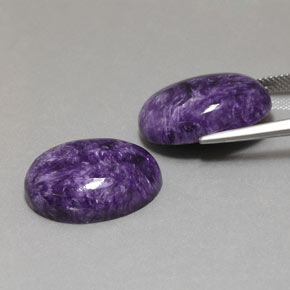 Charoite Gemstone in 20 x 15 mm (calibrated) Size for Sale, Charoite Stone in Violet Color