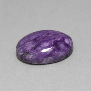 13.64 ct Violet Charoite Stone, Natural Charoite in Oval Cabochon Shape for Sale