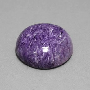 17.23 ct Violet Charoite Stone, Natural Charoite in Round Cabochon Shape for Sale