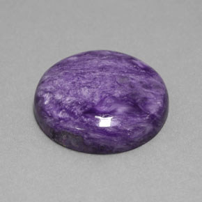 16.37 ct Violet Charoite Stone, Natural Charoite in Round Cabochon Shape for Sale