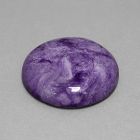 14.76 ct Violet Charoite Stone, Natural Charoite in Round Cabochon Shape for Sale