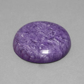 13.94 ct Violet Charoite Stone, Natural Charoite in Round Cabochon Shape for Sale