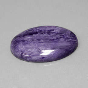 26.90 ct Violet Charoite Stone, Natural Charoite in Oval Cabochon Shape for Sale