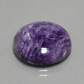 10.76 ct Violet Charoite Stone, Natural Charoite in Round Cabochon Shape for Sale