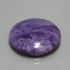 11.13 ct Violet Charoite Stone, Natural Charoite in Round Cabochon Shape for Sale