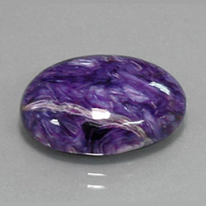 13.56 ct Violet Charoite Stone, Natural Charoite in Oval Cabochon Shape for Sale
