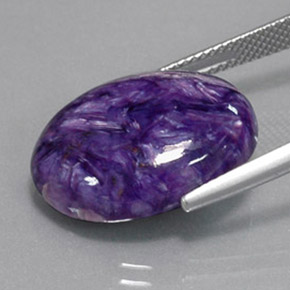 Charoite Gemstone in 20 x 15 mm (calibrated) Size for Sale, Charoite Stone in Violet Color