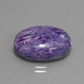 14.05 ct Violet Charoite Stone, Natural Charoite in Oval Cabochon Shape for Sale