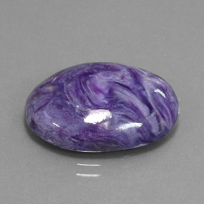 15.59 ct Violet Charoite Stone, Natural Charoite in Oval Cabochon Shape for Sale