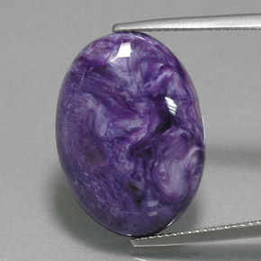 14.18 ct Violet Charoite Gemstone, Charoite Gem in Oval Cabochon Shape for Sale.
