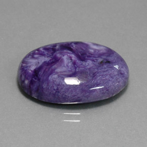 14.18 ct Violet Charoite Stone, Natural Charoite in Oval Cabochon Shape for Sale