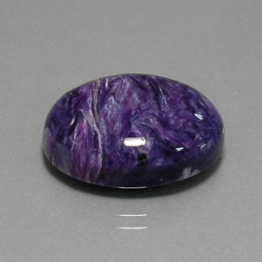 16.38 ct Violet Charoite Stone, Natural Charoite in Oval Cabochon Shape for Sale