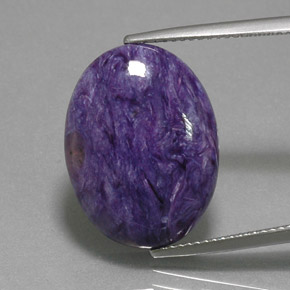 11.49 ct Violet Charoite Gemstone, Charoite Gem in Oval Cabochon Shape for Sale.