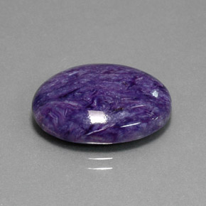 11.49 ct Violet Charoite Stone, Natural Charoite in Oval Cabochon Shape for Sale