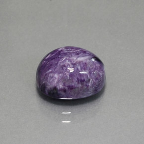 4.47 ct Violet Charoite Stone, Natural Charoite in Oval Cabochon Shape for Sale