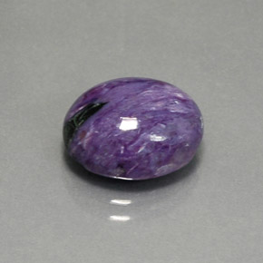 5.18 ct Violet Charoite Stone, Natural Charoite in Oval Cabochon Shape for Sale