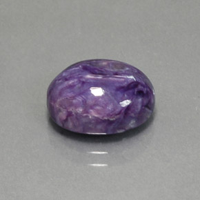 4.70 ct Violet Charoite Stone, Natural Charoite in Oval Cabochon Shape for Sale