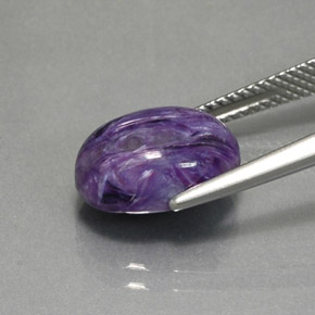 Charoite Gemstone in 12.3 x 9.4 mm Size for Sale, Charoite Stone in Violet Color