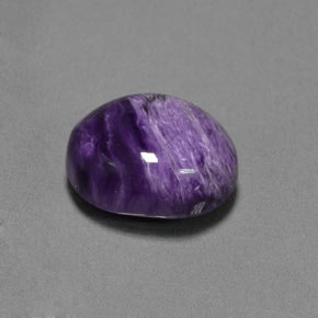 4.47 ct Violet Charoite Stone, Natural Charoite in Oval Cabochon Shape for Sale