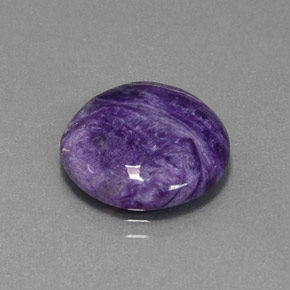 8.00 ct Violet Charoite Stone, Natural Charoite in Round Cabochon Shape for Sale