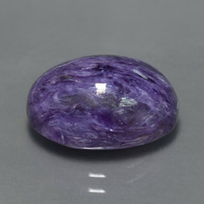 6.72 ct Violet Charoite Stone, Natural Charoite in Oval Cabochon Shape for Sale