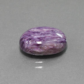 5.20 ct Violet Charoite Stone, Natural Charoite in Oval Cabochon Shape for Sale