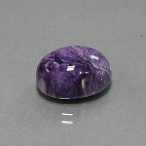 7.53 ct Violet Charoite Stone, Natural Charoite in Oval Cabochon Shape for Sale