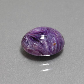 3.15 ct Violet Charoite Stone, Natural Charoite in Oval Cabochon Shape for Sale