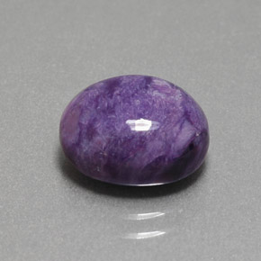 4.08 ct Violet Charoite Stone, Natural Charoite in Oval Cabochon Shape for Sale