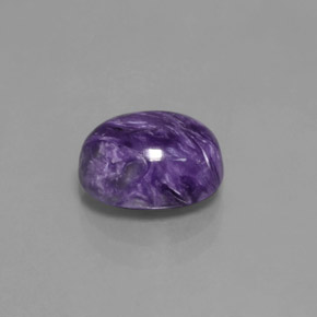 2.05 ct Violet Charoite Stone, Natural Charoite in Oval Cabochon Shape for Sale