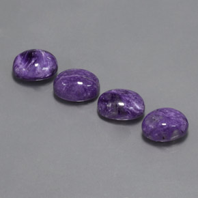 10.20 ct Violet Charoite Gemstone, Charoite Gem in Oval Cabochon Shape for Sale.