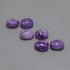 7.92 ct Violet Charoite Gemstone, Charoite Gem in Oval Cabochon Shape for Sale.