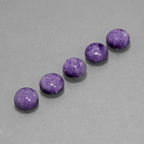 Charoite Gemstone in 6 mm (calibrated) Size for Sale, Charoite Stone in Violet Color