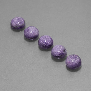 Charoite Gemstone in 6 mm (calibrated) Size for Sale, Charoite Stone in Violet Color