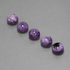 Charoite Gemstone in 6 mm (calibrated) Size for Sale, Charoite Stone in Violet Color