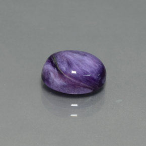 1.93 ct Violet Charoite Stone, Natural Charoite in Oval Cabochon Shape for Sale
