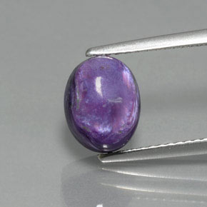 2.81 ct Violet Charoite Gemstone, Charoite Gem in Oval Cabochon Shape for Sale.