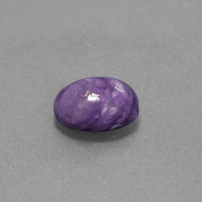 1.54 ct Violet Charoite Stone, Natural Charoite in Oval Cabochon Shape for Sale