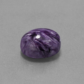 3.25 ct Violet Charoite Stone, Natural Charoite in Oval Cabochon Shape for Sale
