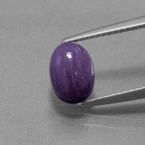 1.84 ct Violet Charoite Gemstone, Charoite Gem in Oval Cabochon Shape for Sale.