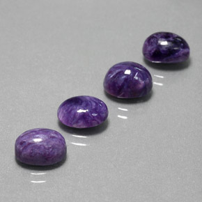 8.97 ct Violet Charoite Gemstone, Charoite Gem in Oval Cabochon Shape for Sale.
