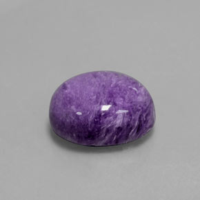 4.80 ct Violet Charoite Stone, Natural Charoite in Oval Cabochon Shape for Sale