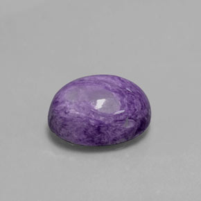 4.08 ct Violet Charoite Stone, Natural Charoite in Oval Cabochon Shape for Sale